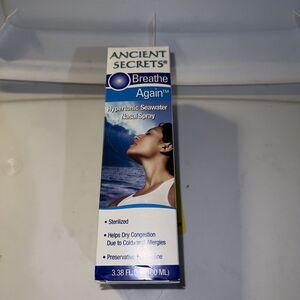 Ancient Secrets Hypertonic Seawater Nasal Spray 3.38 Oz Exp 05 2025 New Sealed